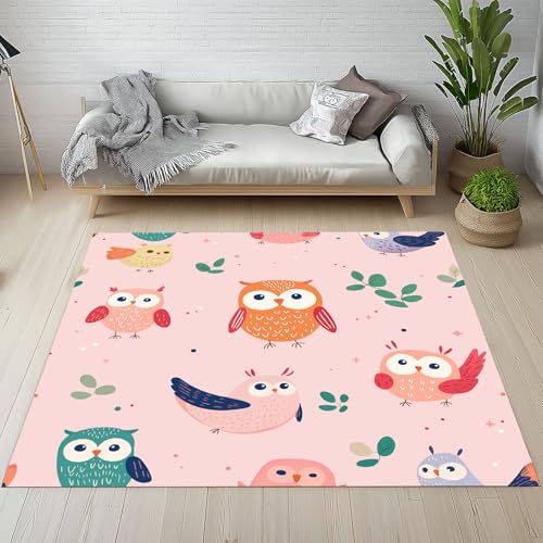 Biauyaii Cartoon Kawaii Eule Teppich Wohnzimmer Weicher rutschfest 140 x 200 cm Karikatur Niedlich Vögel Carpet Waschbarer Kurzflor Flanell Rug für Schlafzimmer kinderteppich Bettvorleger Küche Biauyaii Cartoon Kawaii Eule Teppich Wohnzimmer Weicher rutschfest 140 x 200 cm Karikatur Niedlich Vögel Carpet Waschbarer Kurzflor Flanell Rug für Schlafzimmer kinderteppich Bettvorleger Küche von Biauyaii
