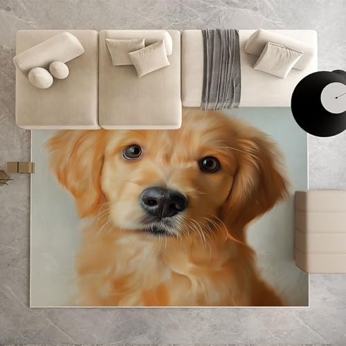 Biauyaii Golden Retriever Teppich Wohnzimmer Weicher rutschfest 140 x 200 cm Niedlich Welpe Carpet Waschbarer Kurzflor Flanell Rug für Schlafzimmer kinderteppich Bettvorleger Küche Biauyaii Golden Retriever Teppich Wohnzimmer Weicher rutschfest 140 x 200 cm Niedlich Welpe Carpet Waschbarer Kurzflor Flanell Rug für Schlafzimmer kinderteppich Bettvorleger Küche von Biauyaii
