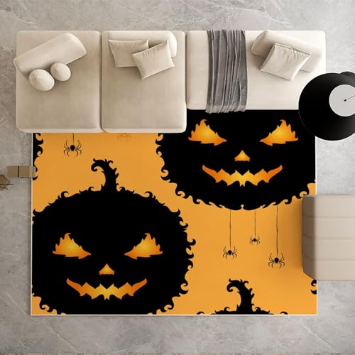 Biauyaii Halloween Kürbis Teppich Wohnzimmer Weicher rutschfest 120 x 170 cm Böse Smiley-Gesicht Carpet Waschbarer Kurzflor Flanell Rug für Schlafzimmer kinderteppich Bettvorleger Küche Biauyaii Halloween Kürbis Teppich Wohnzimmer Weicher rutschfest 120 x 170 cm Böse Smiley-Gesicht Carpet Waschbarer Kurzflor Flanell Rug für Schlafzimmer kinderteppich Bettvorleger Küche von Biauyaii
