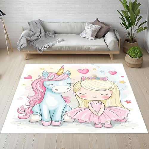 Biauyaii Karikatur Kawaii Pferd Teppich Wohnzimmer Weicher rutschfest 140 x 200 cm Niedlich Mädchen Carpet Waschbarer Kurzflor Flanell Rug für Schlafzimmer kinderteppich Bettvorleger Küche Biauyaii Karikatur Kawaii Pferd Teppich Wohnzimmer Weicher rutschfest 140 x 200 cm Niedlich Mädchen Carpet Waschbarer Kurzflor Flanell Rug für Schlafzimmer kinderteppich Bettvorleger Küche von Biauyaii