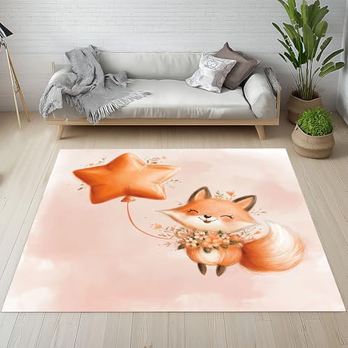 Biauyaii Karikatur Niedlich Fuchs Teppich Wohnzimmer Weicher rutschfest 160 x 230 cm Pentagramm Ballon Carpet Waschbarer Kurzflor Flanell Rug für Schlafzimmer kinderteppich Bettvorleger Küche Biauyaii Karikatur Niedlich Fuchs Teppich Wohnzimmer Weicher rutschfest 160 x 230 cm Pentagramm Ballon Carpet Waschbarer Kurzflor Flanell Rug für Schlafzimmer kinderteppich Bettvorleger Küche von Biauyaii