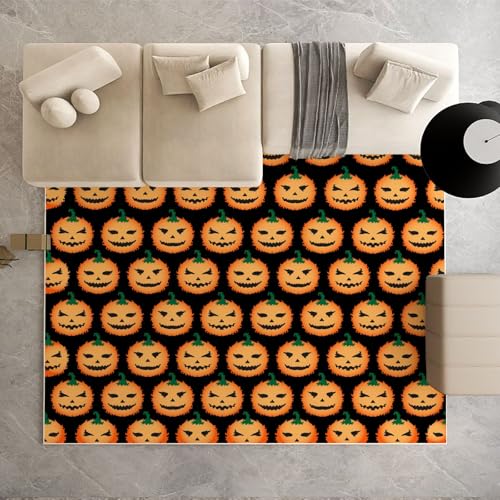 Biauyaii Kürbis Smiley-Gesicht Teppich Kinderzimmer Waschbarer rutschfest Rug Halloween Teppich Weiche Kurzflor 100 x 160 cm Carpet für Wohnzimmer Schlafzimmer Bürostuhl Küche Biauyaii Kürbis Smiley-Gesicht Teppich Kinderzimmer Waschbarer rutschfest Rug Halloween Teppich Weiche Kurzflor 100 x 160 cm Carpet für Wohnzimmer Schlafzimmer Bürostuhl Küche von Biauyaii