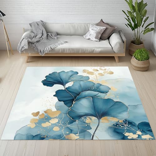 Biauyaii Moderner Ästhetik Teppich Kinderzimmer Waschbarer rutschfest Rug Ginkgoblatt Malerei Teppich Weiche Kurzflor 60 x 110 cm Carpet für Wohnzimmer Schlafzimmer Bürostuhl Küche Biauyaii Moderner Ästhetik Teppich Kinderzimmer Waschbarer rutschfest Rug Ginkgoblatt Malerei Teppich Weiche Kurzflor 60 x 110 cm Carpet für Wohnzimmer Schlafzimmer Bürostuhl Küche von Biauyaii