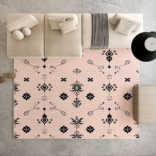 Biauyaii Moderner Paisley Schwarz Teppich Wohnzimmer Weicher rutschfest 160 x 230 cm Abstrakte Artistic Carpet Waschbarer Kurzflor Flanell Rug für Schlafzimmer kinderteppich Bettvorleger Küche Biauyaii Moderner Paisley Schwarz Teppich Wohnzimmer Weicher rutschfest 160 x 230 cm Abstrakte Artistic Carpet Waschbarer Kurzflor Flanell Rug für Schlafzimmer kinderteppich Bettvorleger Küche von Biauyaii