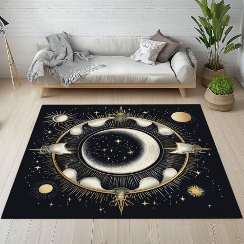 Biauyaii Mond Sonne Sternen Teppich Schlafzimmer 200 x 300 cm Geheimnis Universum Teppiche rutschfest Waschbarer RugCarpet Weiche Kurzflor für Küche Esszimmer Kinderzimmer Biauyaii Mond Sonne Sternen Teppich Schlafzimmer 200 x 300 cm Geheimnis Universum Teppiche rutschfest Waschbarer RugCarpet Weiche Kurzflor für Küche Esszimmer Kinderzimmer von Biauyaii