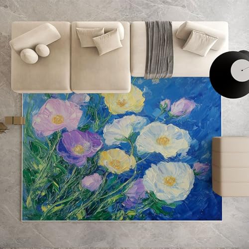 Biauyaii Ölgemälde Blumen Teppich Kinderzimmer Waschbarer rutschfest Rug Bunt Narzissen Teppich Weiche Kurzflor 60 x 110 cm Carpet für Wohnzimmer Schlafzimmer Bürostuhl Küche Biauyaii Ölgemälde Blumen Teppich Kinderzimmer Waschbarer rutschfest Rug Bunt Narzissen Teppich Weiche Kurzflor 60 x 110 cm Carpet für Wohnzimmer Schlafzimmer Bürostuhl Küche von Biauyaii