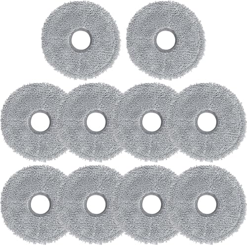 10 Stück Wischtücher für Dreame X40 Ultra/X30 Ultra/L10s Ultra/L10s Pro Ultra Heat /L20/L30/L40 Ultra/X50 Ultra Saugroboter, Neues Verbessertes Ersatz Wischpads Waschbar Zubehör Set von Bibemorol