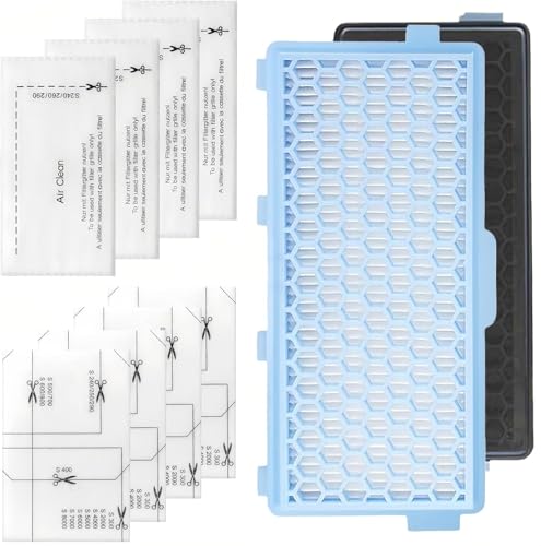 Filter für Miele Staubsauger Filters mit 2 HEPA Filter und 4 Motorfilter für Allergiker, für Compact C1 & C2, Complete C2 & C3, S8340, S4000, S5000, S6000 & S8000 Serie von Bibemorol