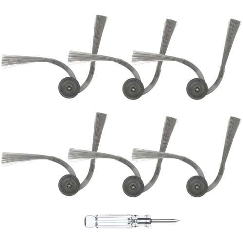 Seitenbürsten für Roborock Q10 X5/S5, Q7 M5, QV35A, Qrevo Edge S5A, S5V, Qrevo Curv S5X, Saros 10R, Saros Z70,Qrevo Curve – FlexiArm Arc Ersatzbürste für Saugroboter Zubehör 1 Schraubendreher 6 Stück von Bibemorol