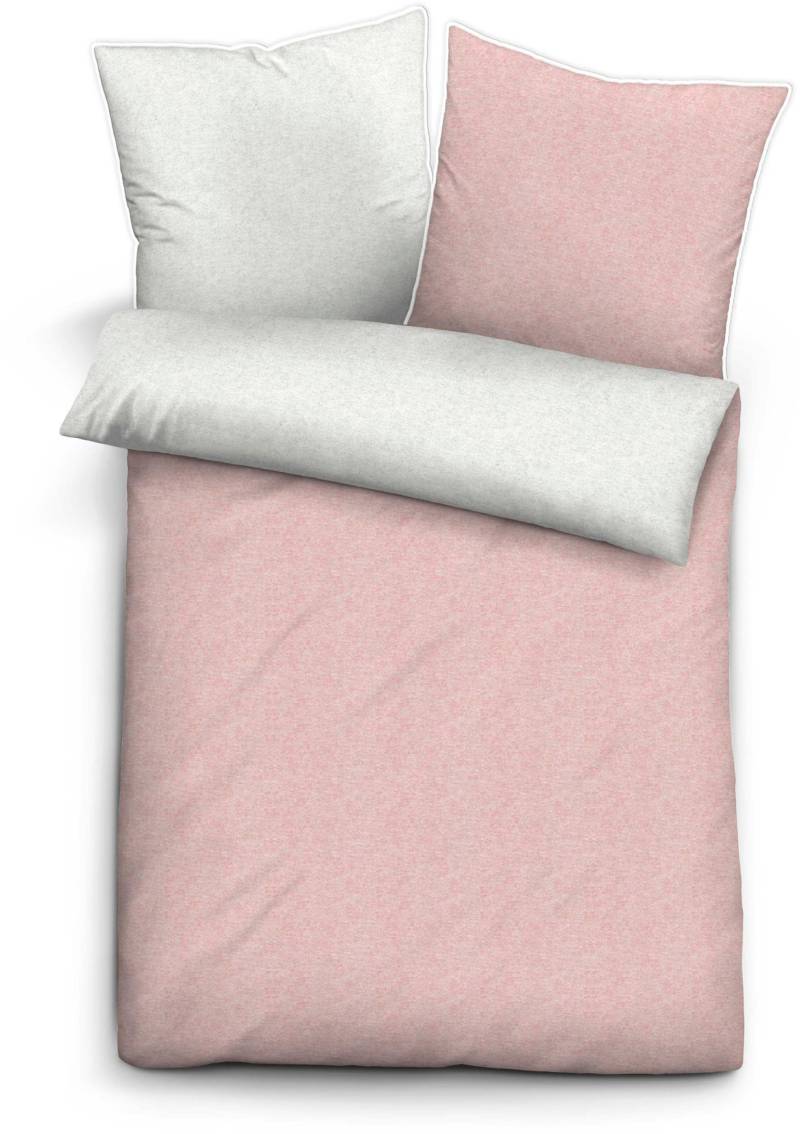 Bettwäsche in rosé-grau von Biberna von Biberna
