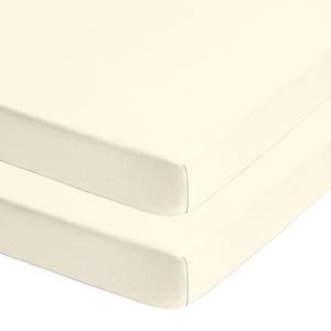 home24 Biber Bettlaken 0002710 2er-Set 150 x 250cm Beige/Creme von home24
