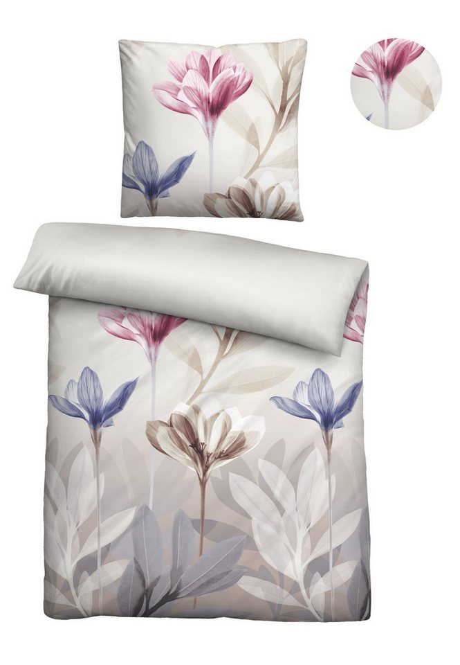 Biberna Bettwäsche 0025008, Soft-Seersucker, 2 teilig, absolut bügelfrei, 100% Baumwolle, mit Reißverschluss, ganzjährig Biberna Bettwäsche 0025008, Soft-Seersucker, 2 teilig, absolut bügelfrei, 100% Baumwolle, mit Reißverschluss, ganzjährig von Biberna