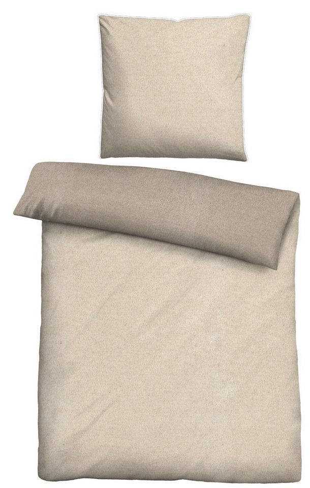 Biberna Bettwäsche Biberna Melange- Flanell Bettwäsche 'Uni' 135 x 200 cm Biberna Bettwäsche Biberna Melange- Flanell Bettwäsche 'Uni' 135 x 200 cm von Biberna