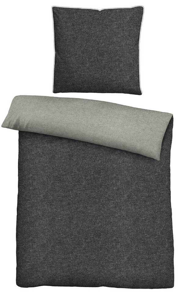 Biberna Bettwäsche Biberna Melange- Flanell Bettwäsche 'Uni' 135 x 200 cm Biberna Bettwäsche Biberna Melange- Flanell Bettwäsche 'Uni' 135 x 200 cm von Biberna