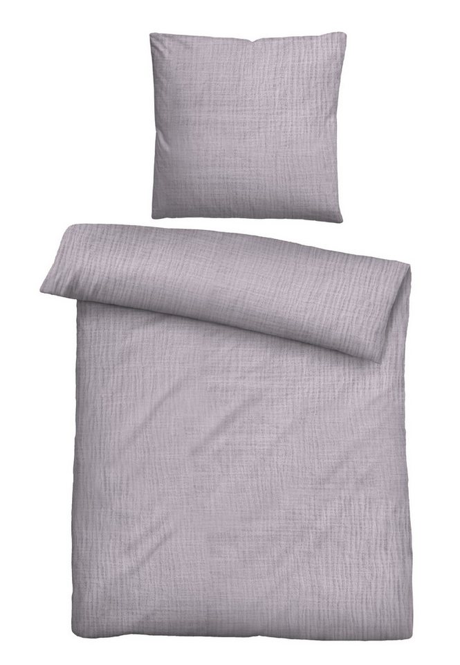 Biberna Bettwäsche Biberna Musselin Bettwäsche 'Uni' 135 x 200 cm von Biberna
