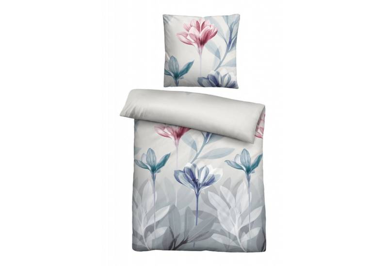 Biberna Bettwäsche Biberna Seersucker Bettwäsche 135 x 200 cm + 80 x 80 cm, aqua, Seersucker von Biberna