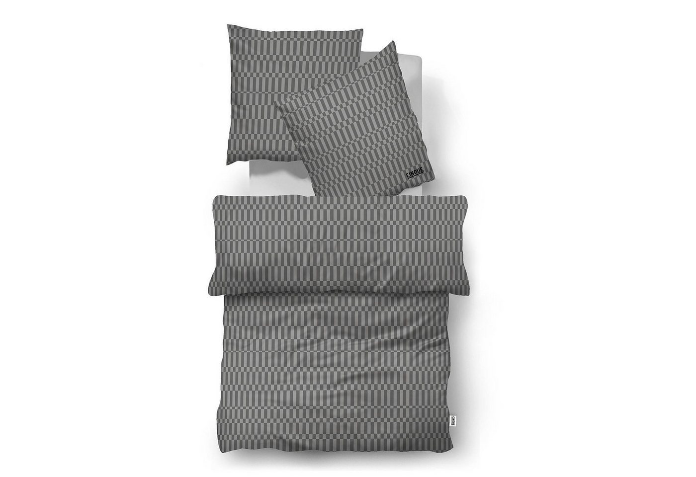 Biberna Bettwäsche LINE, Grau, 135 x 200 cm, Reißverschluss, Satin, 1 teilig, 100% Baumwolle Biberna Bettwäsche LINE, Grau, 135 x 200 cm, Reißverschluss, Satin, 1 teilig, 100% Baumwolle von Biberna