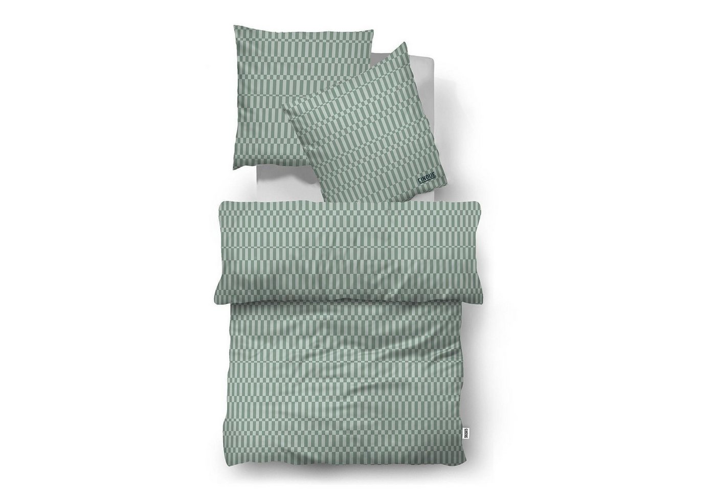 Biberna Bettwäsche LINE, Grün, 135 x 200 cm, Reißverschluss, Satin, 1 teilig, 100% Baumwolle Biberna Bettwäsche LINE, Grün, 135 x 200 cm, Reißverschluss, Satin, 1 teilig, 100% Baumwolle von Biberna