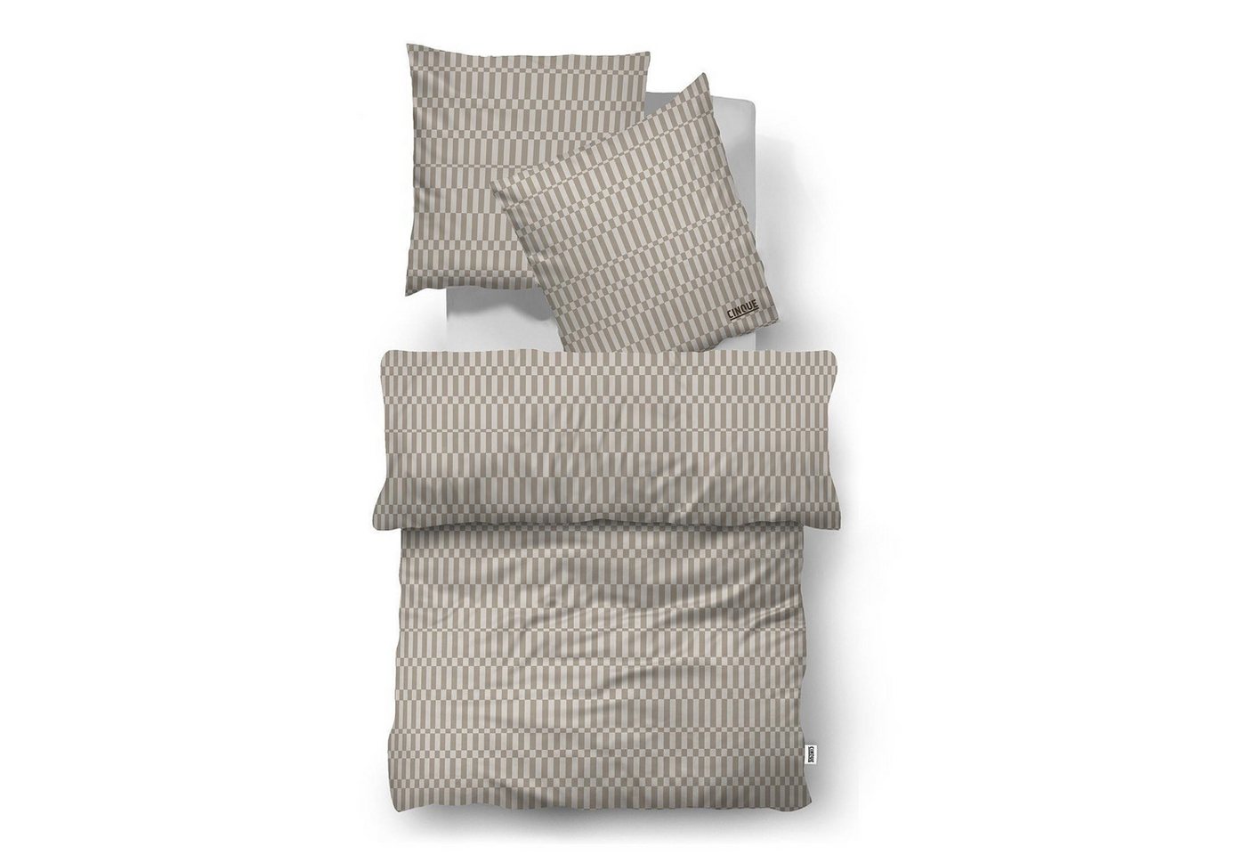 Biberna Bettwäsche LINE, Taupe, 135 x 200 cm, Reißverschluss, Satin, 1 teilig, 100% Baumwolle Biberna Bettwäsche LINE, Taupe, 135 x 200 cm, Reißverschluss, Satin, 1 teilig, 100% Baumwolle von Biberna