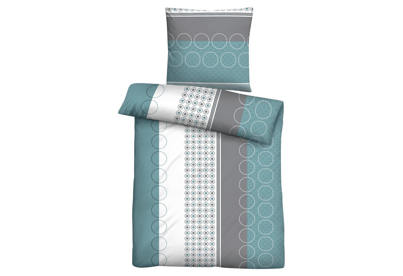 Biberna Bettwäsche POLSI, 135 x 200 cm, Aqua, Grau, Weiß, Polyester, Polarfleece, 2 teilig, mit Reißverschluss Biberna Bettwäsche POLSI, 135 x 200 cm, Aqua, Grau, Weiß, Polyester, Polarfleece, 2 teilig, mit Reißverschluss von Biberna