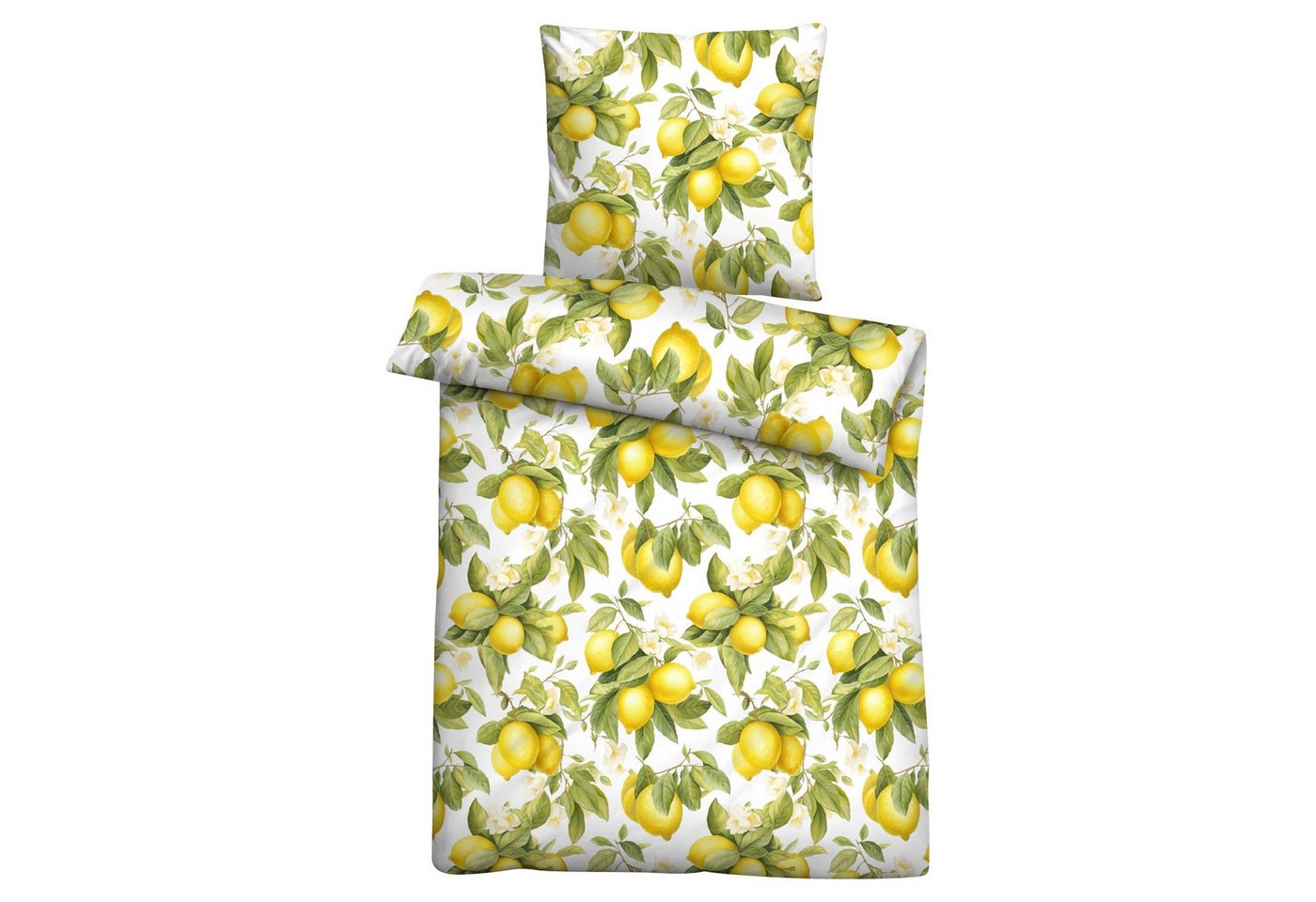 Biberna Bettwäsche ZITRO, Weiß, Gelb, Grün, Baumwolle, Zitronenmotiv, Baumwolle, mit Reißverschluss, 135 x 200 cm Biberna Bettwäsche ZITRO, Weiß, Gelb, Grün, Baumwolle, Zitronenmotiv, Baumwolle, mit Reißverschluss, 135 x 200 cm von Biberna