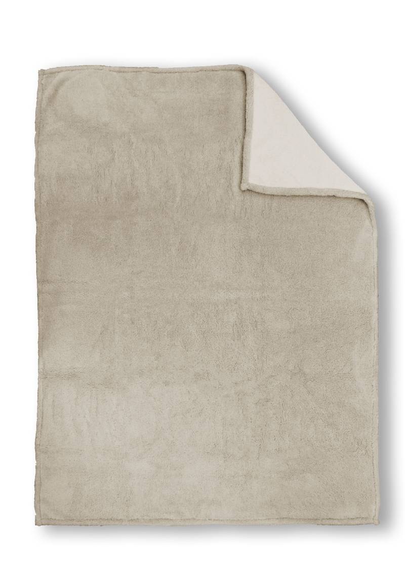 Biberna DECKE-Wohndecke ca. 150x200cm in Farbe Kitt von Biberna