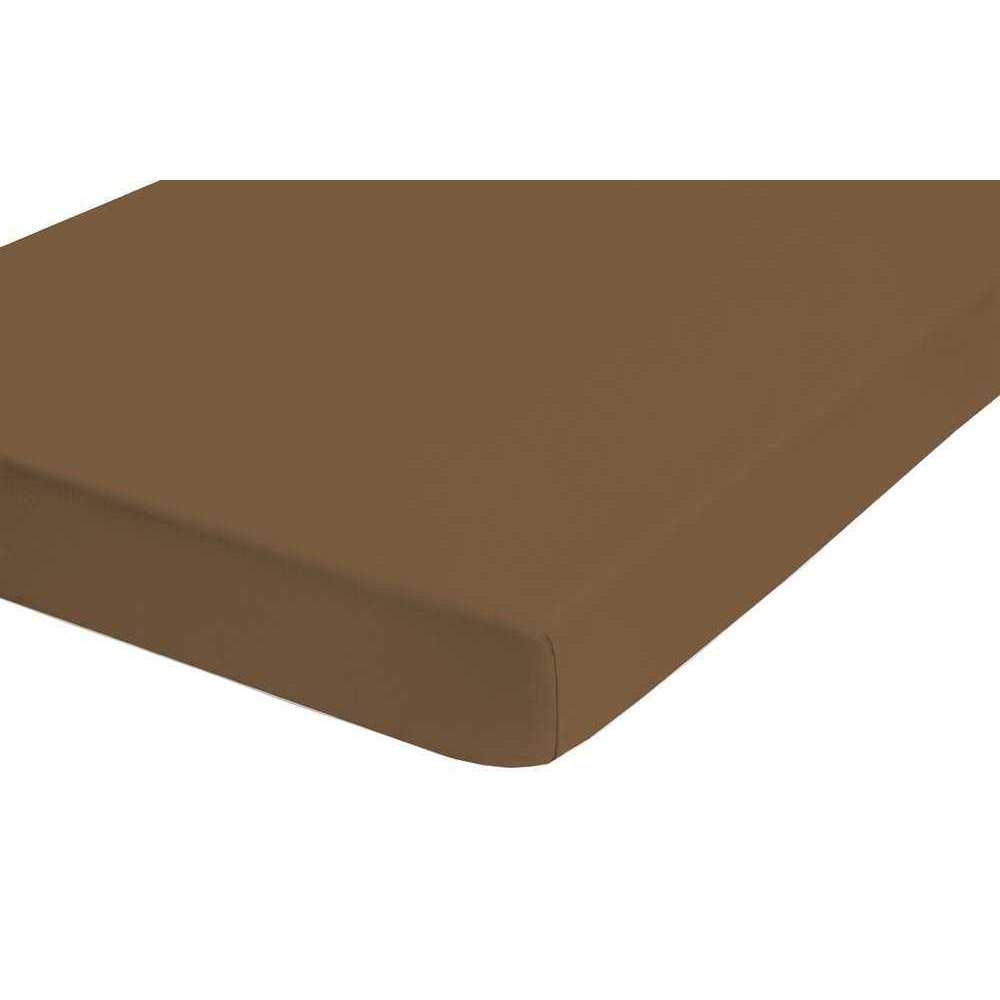 Biberna Jersey-Stretch Spannbettlaken Spannbetttuch 140x200 cm - 160x200 cm Chocolate von Biberna