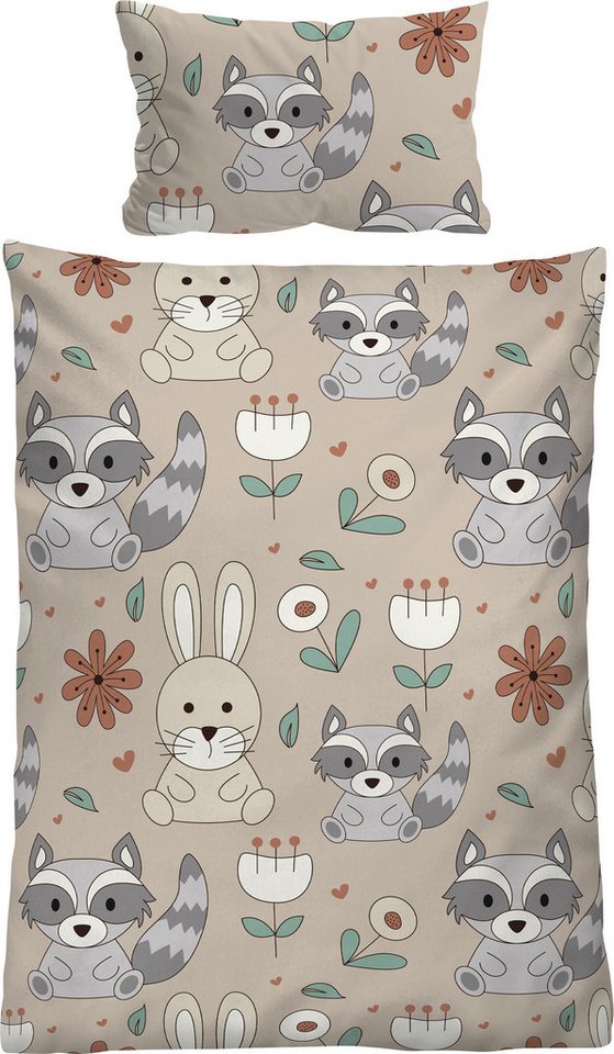 Biberna Kinderbettwäsche Kinder-Bettwäsche, Biber, Tiermotiv Biberna Kinderbettwäsche Kinder-Bettwäsche, Biber, Tiermotiv von Biberna