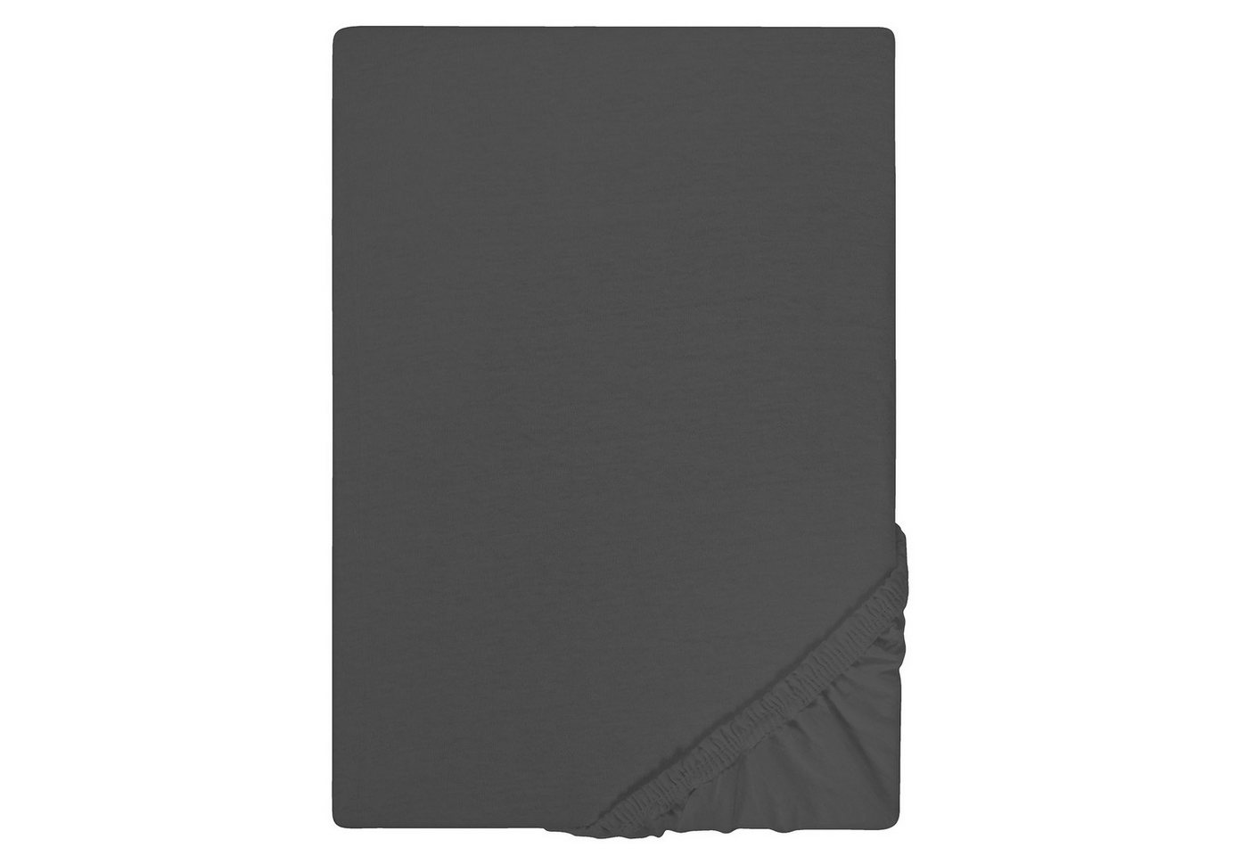 Biberna Spannbettlaken Biberna Jersey Spannbettlaken 135g/m² 140 - 160 x 200 cm Titanium, Jersey (Single-Jersey), feinfädig & dicht gewirkt, Gummizug: ja, (1 Stück) von Biberna