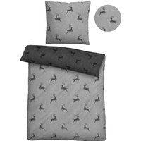 Biberna Wendebettwäsche "Cardo in Gr. 135x200 oder 155x220 cm" 2 Stk. tlg. Flanell kuschelig warm im Winter, Bettwäsche mit Hirschen, Weihnachten Biberna Wendebettwäsche "Cardo in Gr. 135x200 oder 155x220 cm" 2 Stk. tlg. Flanell kuschelig warm im Winter, Bettwäsche mit Hirschen, Weihnachten von Biberna