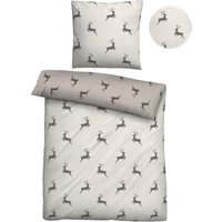 Biberna Wendebettwäsche "Cardo in Gr. 135x200 oder 155x220 cm" 2 Stk. tlg. Flanell kuschelig warm im Winter, Bettwäsche mit Hirschen, Weihnachten Biberna Wendebettwäsche "Cardo in Gr. 135x200 oder 155x220 cm" 2 Stk. tlg. Flanell kuschelig warm im Winter, Bettwäsche mit Hirschen, Weihnachten von Biberna