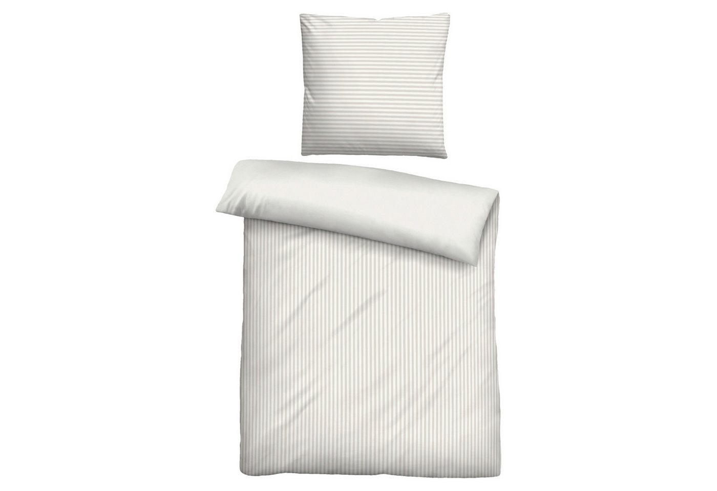Biberna Wendebettwäsche SATTRI, 135 x 200 cm, Silbergrau, 2-teilig, Satin, mit Reißverschluss, Waschbar bei 60 °C Biberna Wendebettwäsche SATTRI, 135 x 200 cm, Silbergrau, 2-teilig, Satin, mit Reißverschluss, Waschbar bei 60 °C von Biberna