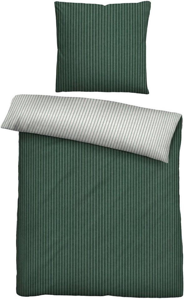 Biberna Wendebettwäsche Tillmann, Flanell, 2 teilig, kuschelig warm im Winter, gestreifte Bettwäsche mit Wendeoptik Biberna Wendebettwäsche Tillmann, Flanell, 2 teilig, kuschelig warm im Winter, gestreifte Bettwäsche mit Wendeoptik von Biberna