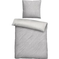 Biberna Wendebettwäsche "Tillmann" 2 Stk. tlg. kuschelig warm im Winter, gestreifte Bettwäsche mit Wendeoptik von Biberna