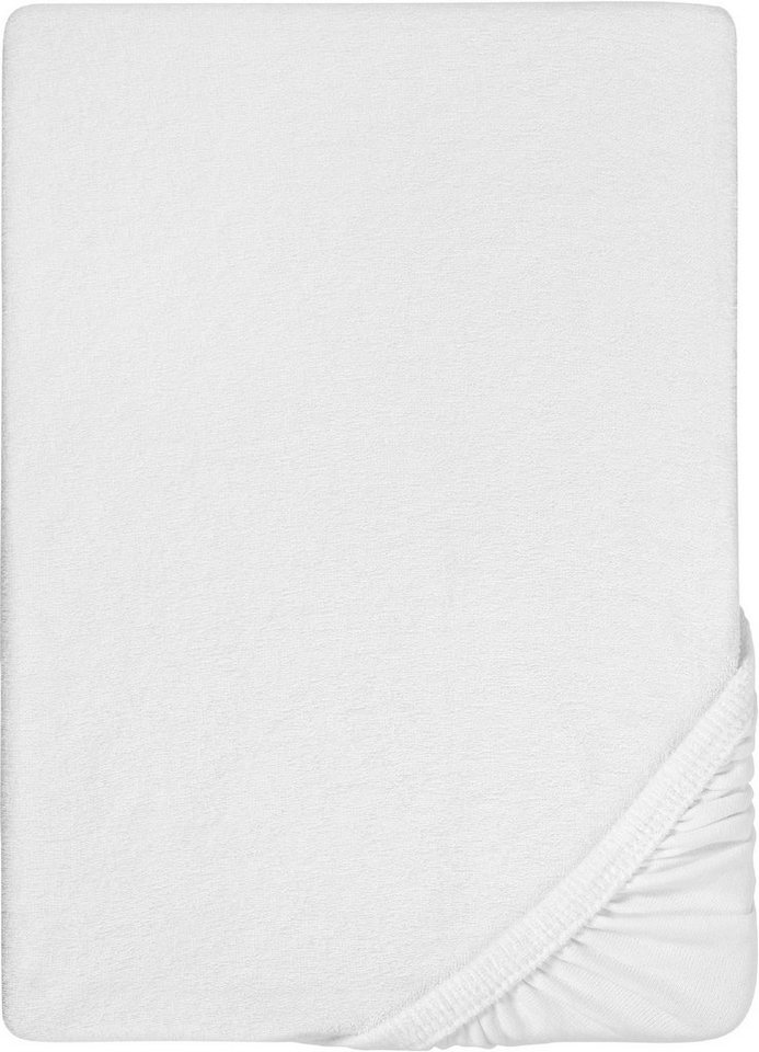 Biberna Spannbettlaken Pepe, Frottee, Gummizug: rundum, (1 Stück), weicher Frottee-Stretch von Biberna