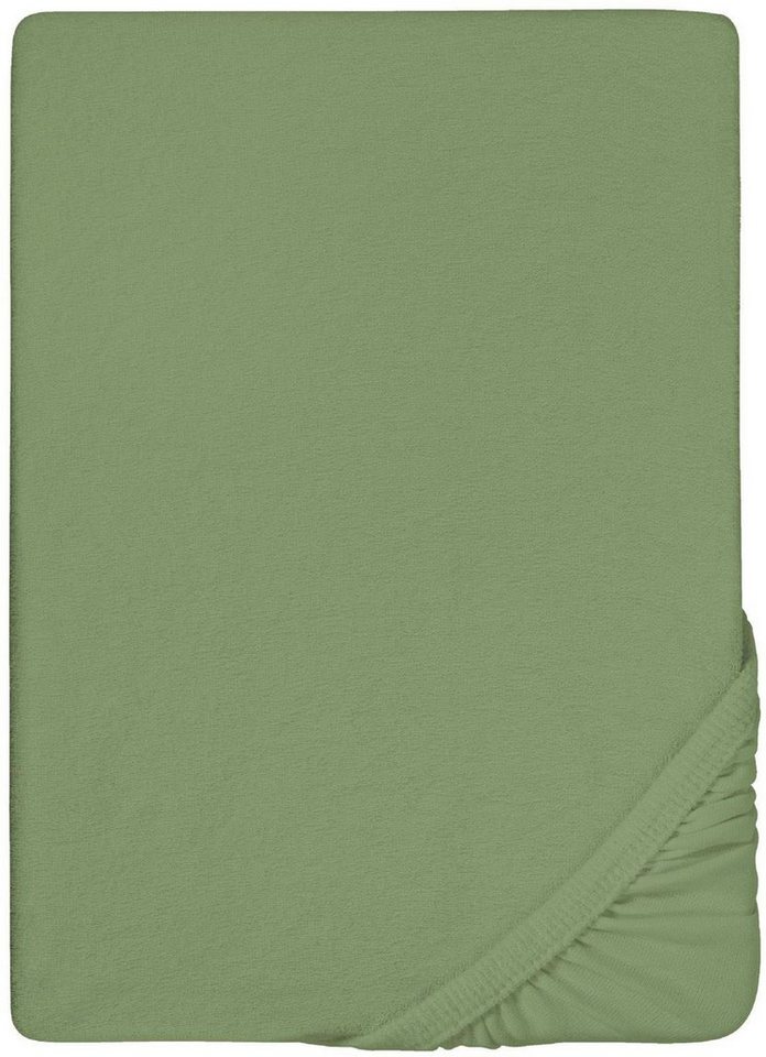 Biberna Spannbettlaken Pepe, Frottee, Gummizug: rundum, (1 Stück), weicher Frottee-Stretch von Biberna