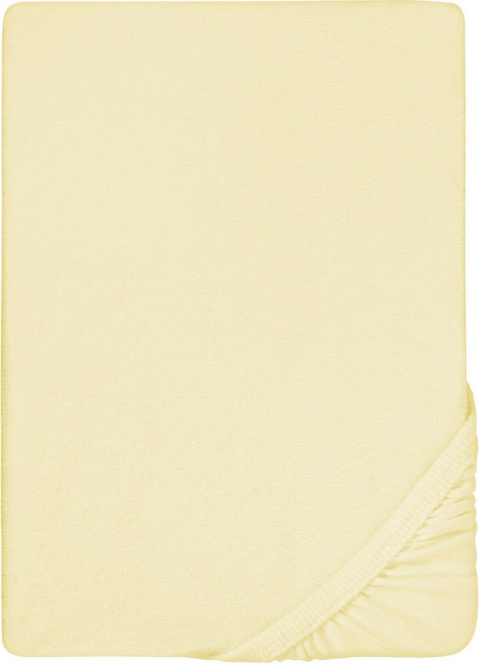 Biberna Spannbettlaken Pepe, Frottee, Gummizug: rundum, (1 Stück), weicher Frottee-Stretch von Biberna