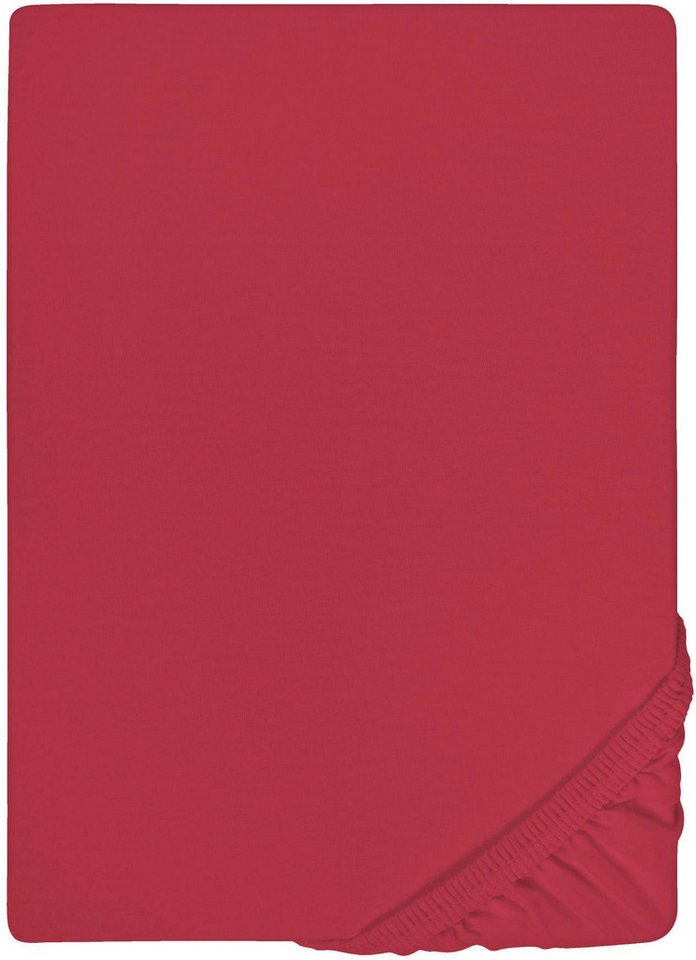 Biberna Spannbettlaken Thea, Jersey-Elasthan, Gummizug: rundum, (1 Stück), aus Baumwolle, für Matratzen bis 25 cm Höhe, Bettlaken, Spannbetttuch von Biberna