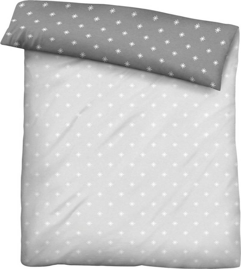 Wendebettbezug Mix & Match in Größe 135x200 oder 155x220 cm, Biberna (1 St), Bettbezug aus Baumwolle, gemusterte Bettwäsche mit Wendeoptik von Biberna
