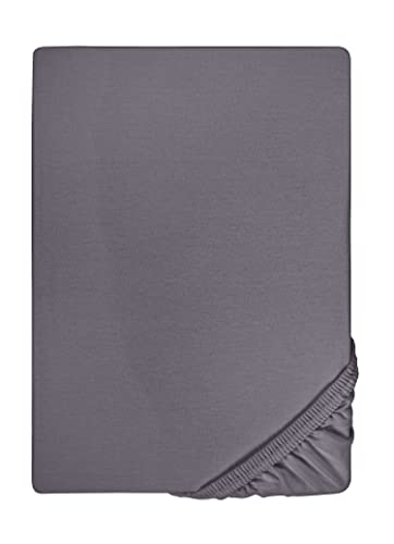 biberna Feinjersey-Spannbetttuch 0077144 Silber/grau 1x 180x200 cm - 200x200 cm von biberna