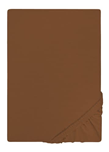 biberna Jersey-Spannbetttuch 0077155 Chocolate 1x 180x200 cm - 200x200 cm von biberna
