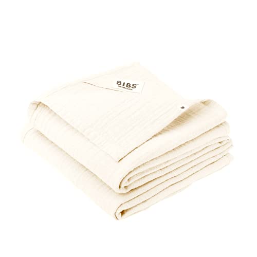 Bibs Muslin Cloth Mulltücher 2-Pack, 100% Bio-Baumwolle, 70x70 cm, Ivory Bibs Muslin Cloth Mulltücher 2-Pack, 100% Bio-Baumwolle, 70x70 cm, Ivory von Bibs