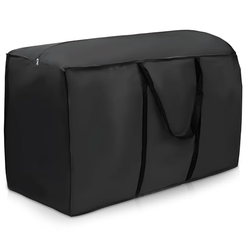 Bibykivn Aufbewahrungstasche XXL Jumbo 116x47x51 cm Groß Polsterauflagen Schutzhülle, aufbewahrungsbeutel aus 420D Polyester, Gartenpolster Aufbewahrung Tasche mit Tragegriff (116 x 47 x 51 cm) von Bibykivn