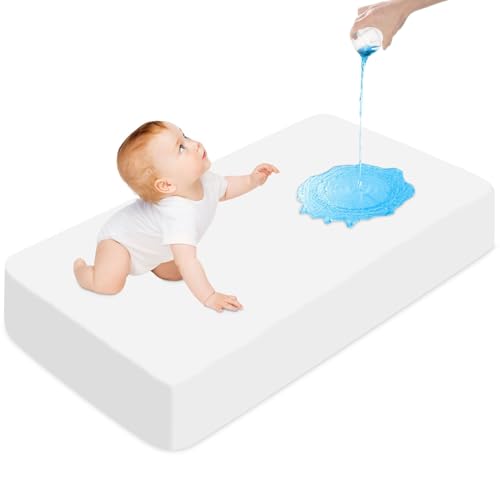 Matratzenschoner 90 x 200 cm wasserdichte Matratzenauflage, Bibykivn Baby Inkontinenz Bettunterlage Atmungsaktive Spannbettlaken Babybett, Matratzenschutz Elastisch Matratzenhülle (90 x 200 cm) von Bibykivn