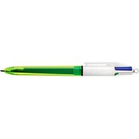 BIC 4-Farben-Kugelschreiber 4 Colours Fluo neongelb, Schreibfarbe: schwarz, blau, rot, neongelb, 1 St. BIC 4-Farben-Kugelschreiber 4 Colours Fluo neongelb, Schreibfarbe: schwarz, blau, rot, neongelb, 1 St. von Bic