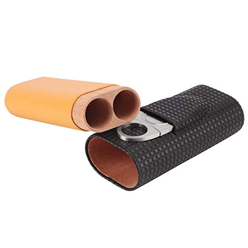 Für COHIBA Classic Leather Travel 2 Tube Zigarrenetui Humidorhalter für Man Hot von Bicaquu