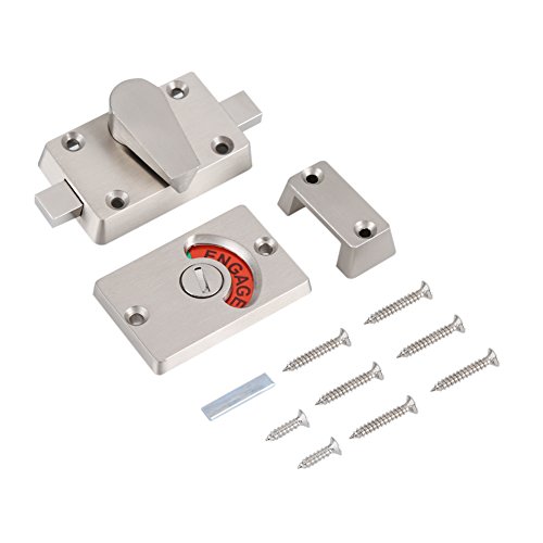 Mootea Latch Indicating Lock, Indikator Privacy Bolt Türschloss vakant eingerastet und Schrauben für WC Öffentliche Toilette Toilette von Bicaquu