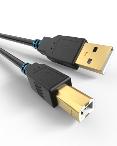 Bicmice USB-A auf USB-B 2.0 Druckerkabel 480 Mbps High-Speed für Hp Canon Brother Samsung Dell Epson Lexmark Xerox und mehr Externe Festplatte,Scanner Kabel vergoldet 1.5M/5Ft Bicmice USB-A auf USB-B 2.0 Druckerkabel 480 Mbps High-Speed für Hp Canon Brother Samsung Dell Epson Lexmark Xerox und mehr Externe Festplatte,Scanner Kabel vergoldet 1.5M/5Ft von Bicmice