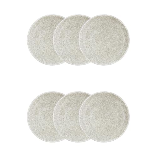 Bidasoa Element Hydrozero Set 6 Pl Dessert 21 Element Cream Hydroze, 21 cm, Porzellan, mikrowellengeeignet, stapelbar von Bidasoa