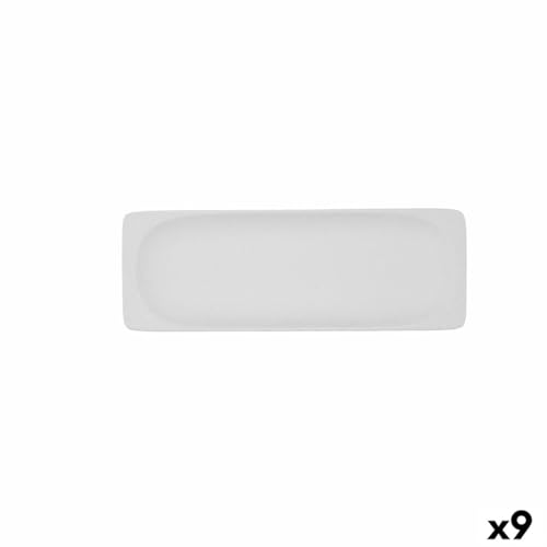 Bidasoa Fosil Snackschale, Weiß, Keramik, Aluminiumoxid, 25,6 x 9,1 x 2,3 cm, 9 Stück Bidasoa Fosil Snackschale, Weiß, Keramik, Aluminiumoxid, 25,6 x 9,1 x 2,3 cm, 9 Stück von Bidasoa